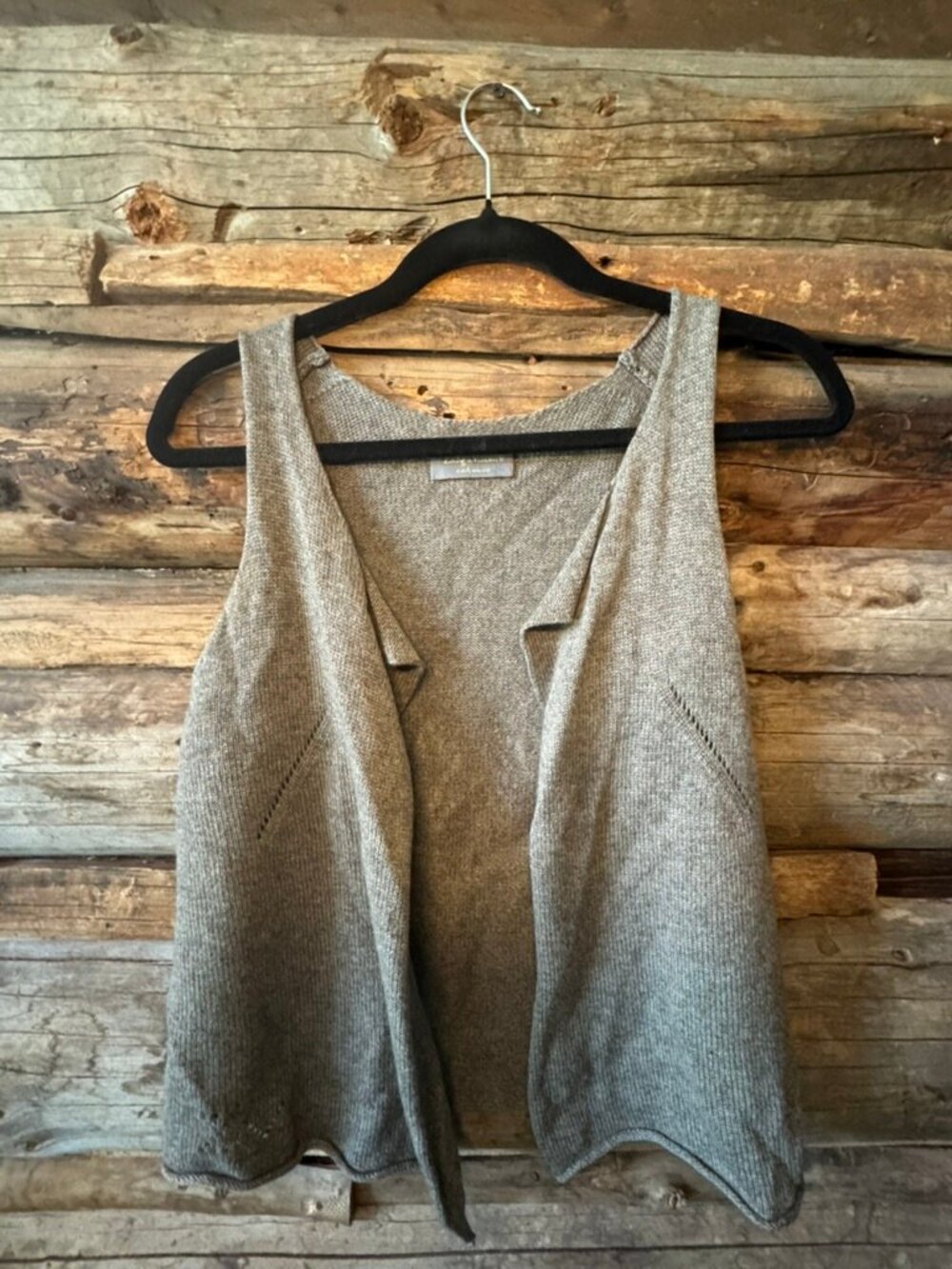 Zadig & Voltaire Belfast Cashmere Open Vest Rhinestone Wings S